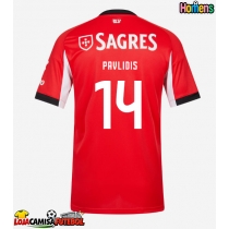 Camisa de Futebol Benfica Vangelis Pavlidis #14 Equipamento Principal 2025-26 Manga Curta